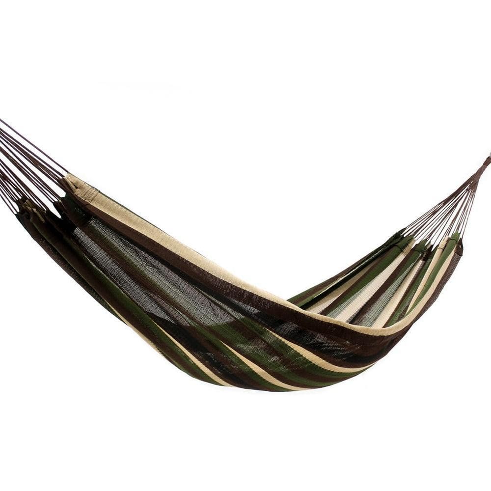 Rede de Dormir Amazonas Nylon Listrado Modelo Verde Exército