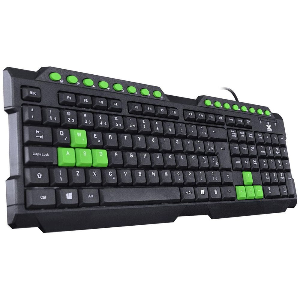 Teclado Usb Gamer Vx Gaming Dragon V2 Abnt2 1.8M Preto Com