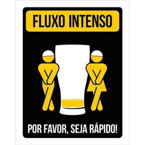 Kit 5 Placas Sinalização - Fluxo Intenso Masculino Feminino