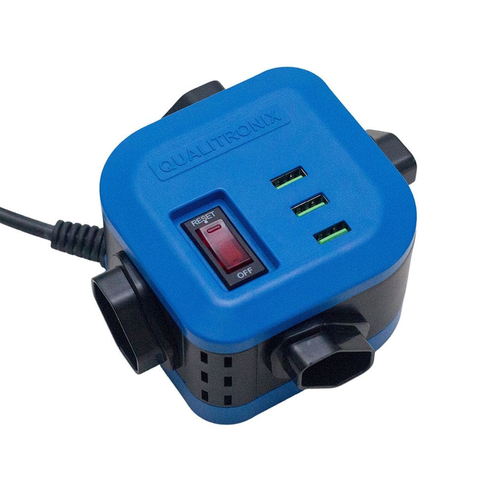 Filtro de Linha Torre 4 Tomadas + 3  Entrada USB  Qualitronix
