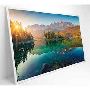 Quadro Sunrise Nos Alpes Alemães Medidas 120x80 Cm Impressão Vidro Acrílico