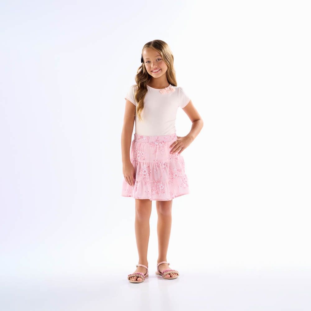 Conjunto Infantil Menina - Off White - 50739-1271