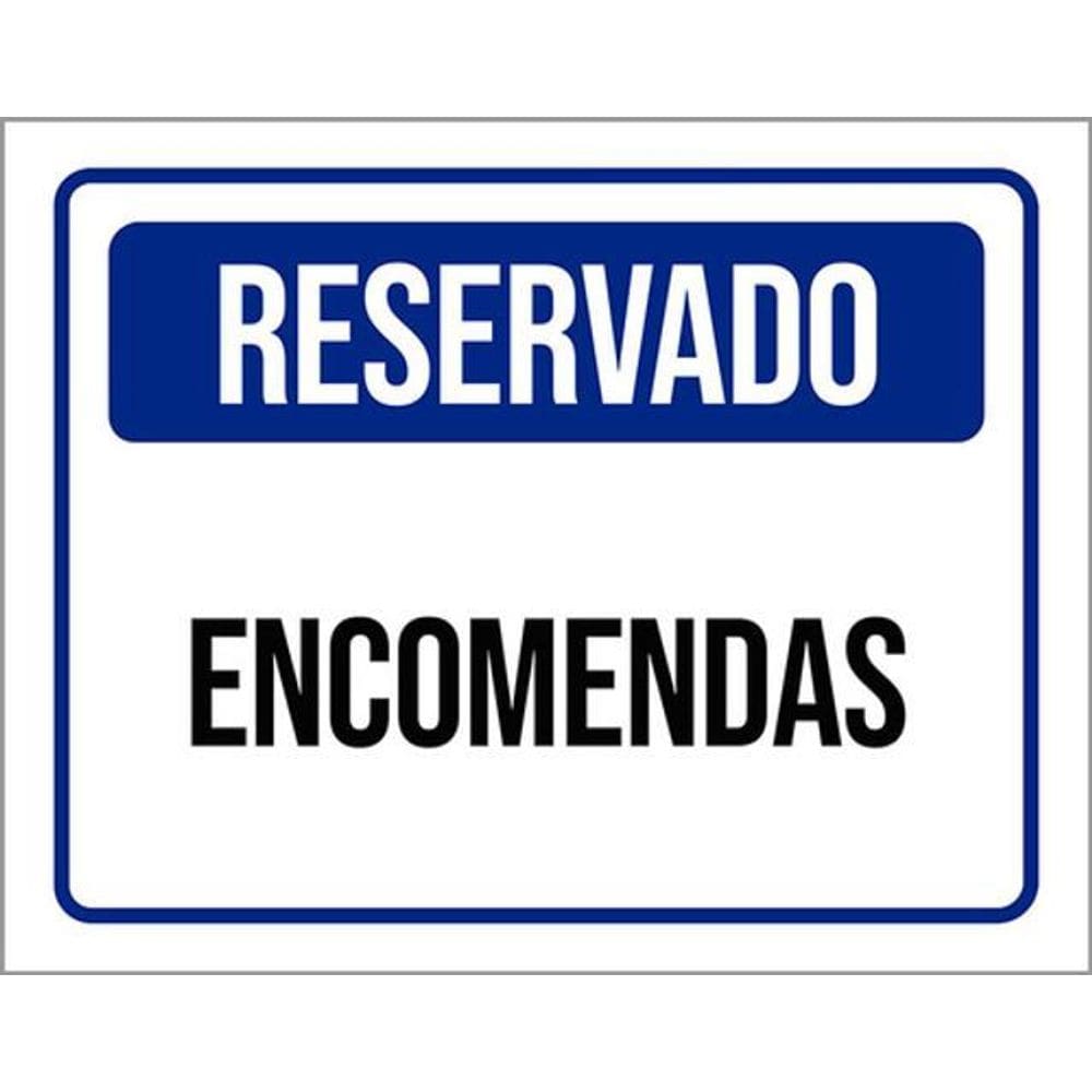 Kit 3 Placas De Sinalização - Reservado Encomendas