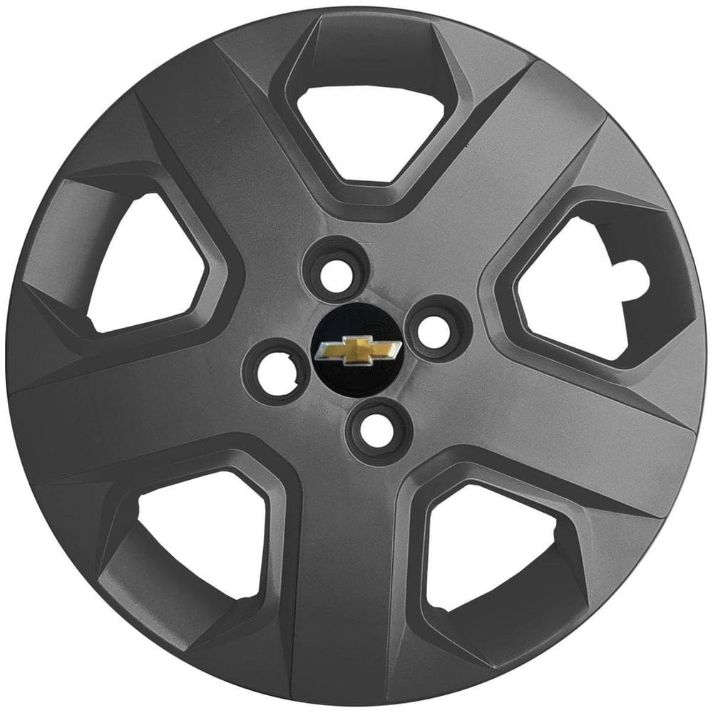 Kit 4X Calota Gm Cobalt Aro 15 Grafite Emblema 372Cp