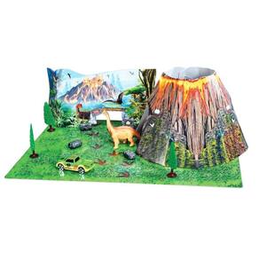 Maisto Build and Play Vulcão com Dinossauro e Carrinho