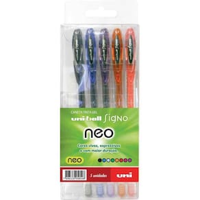 Caneta Uni-Ball Signo Neo Gel 0,7Mm 5 Cores