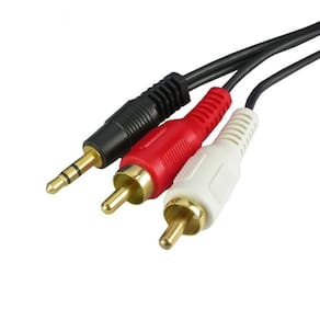 Cabo P2 Macho Estéreo x 2 RCA Macho 1,5 Metros