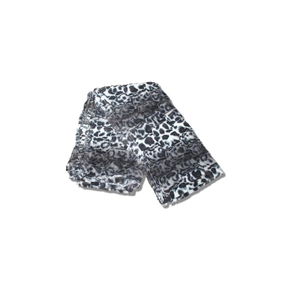 Peseira para Cama Hedrons Pele Jaguar Preto e Branco 200x55 cm