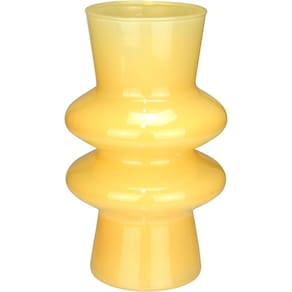 Vaso Decorativo Enfeite Casa Eclipse Home&co Leitoso Vidro 20x12x12cm Creme