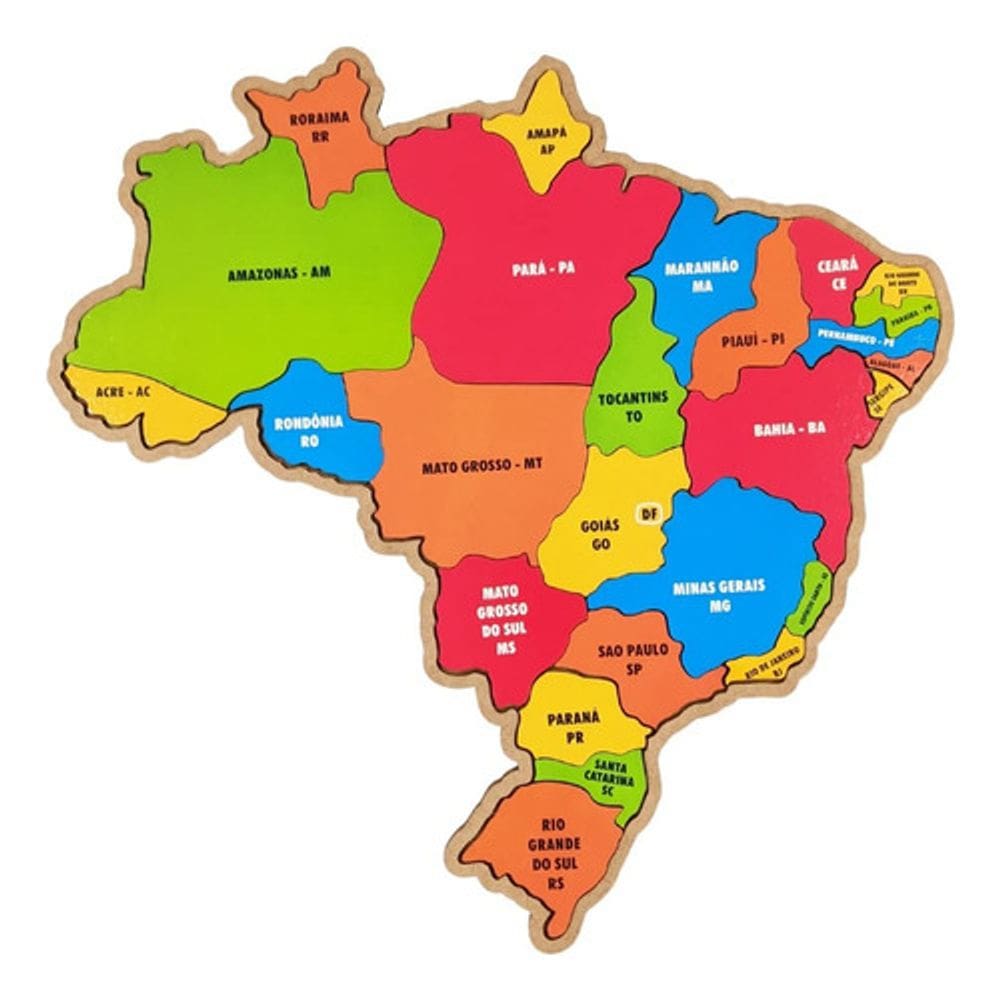 Quebra Cabeça Mapa Do Brasil Cidades Capital Montar Newart