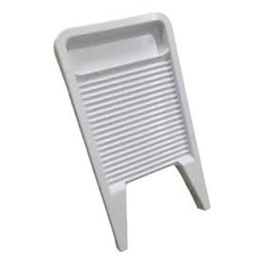 Tábua Para Tanque Pvc Lavar Esfregar Roupa Eco Stilo Branca