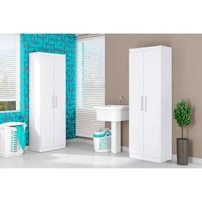 Armário Multiuso Com 2 Portas Montreal Branco - Aramóveis