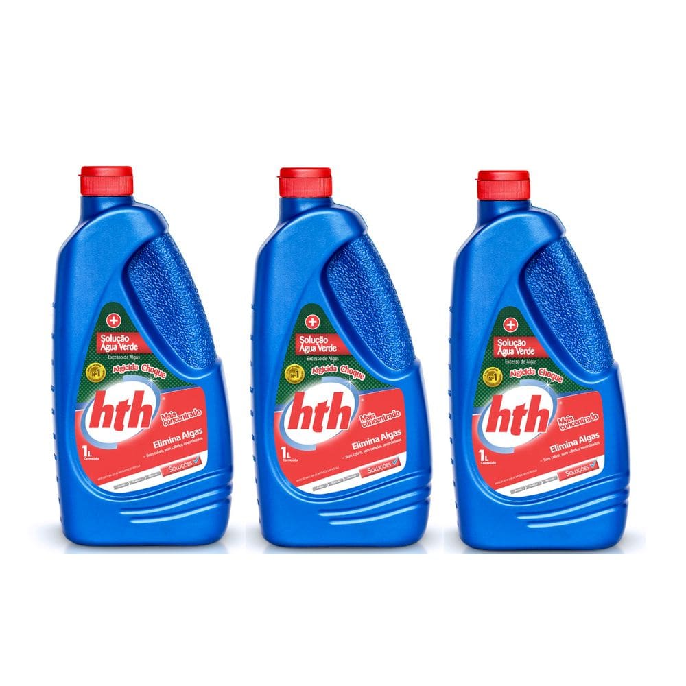 Algicida de Choque HTH 1 Litro - Solução Água Verde