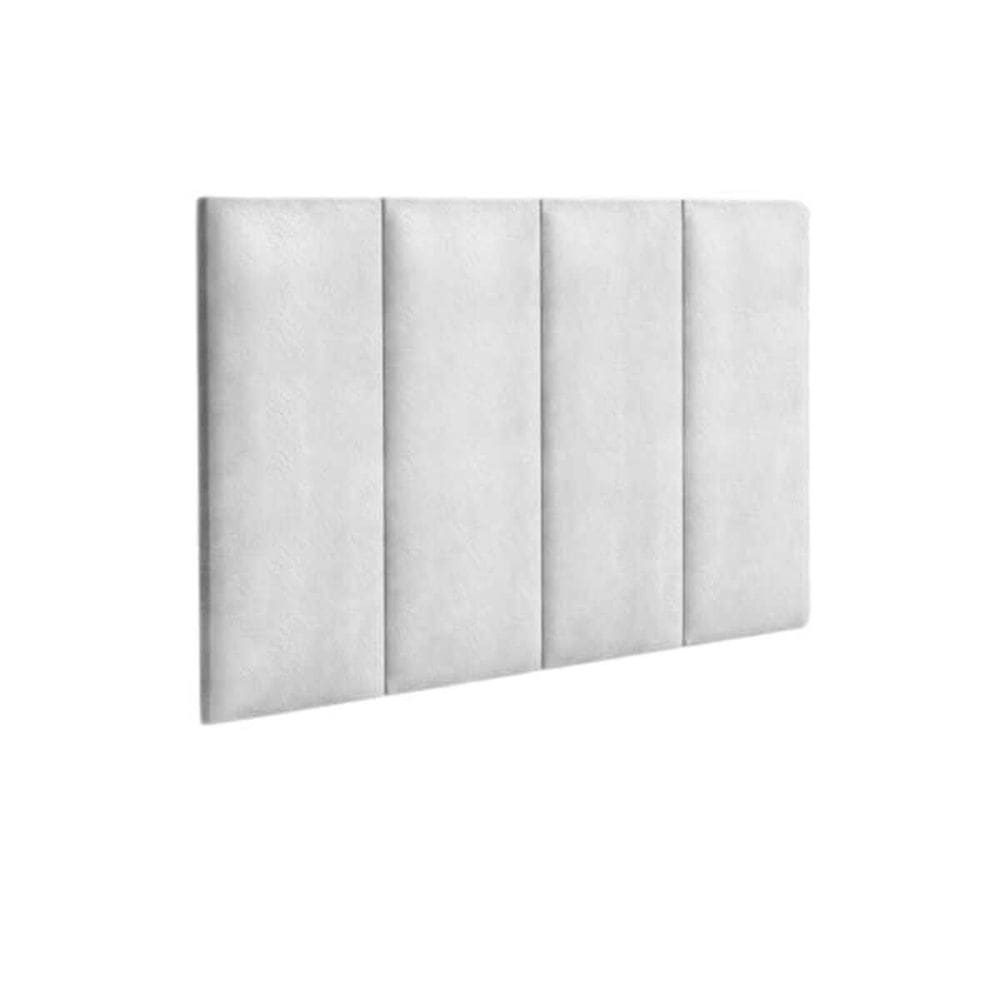Cabeceira Branco Sintético Estofada Solteiro 0,90Cm Pérola