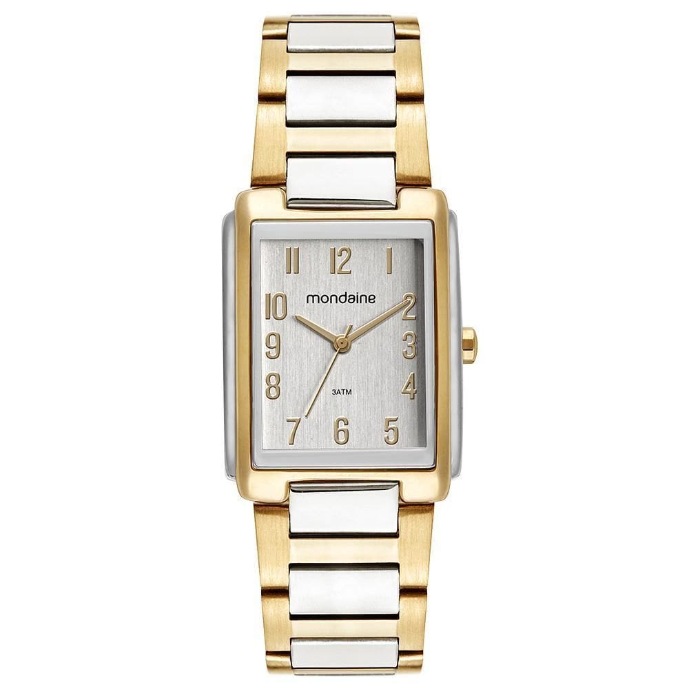 Relógio Mondaine Fem. 32520LPMVBE3, Prata/Dourado, 27x29mm