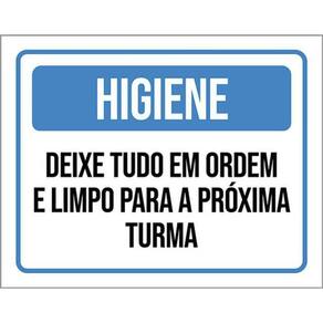 Kit 3 Placa Higiene Deixe Ordem Limpo Próxima Turma 36X46