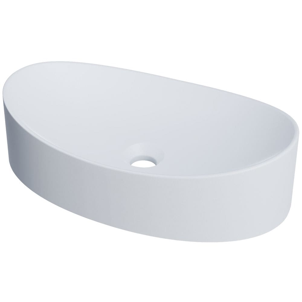 Cuba de Apoio Canoa Para Banheiro Lavabo C01 BC47W Branco Matte Fosca - Lyam