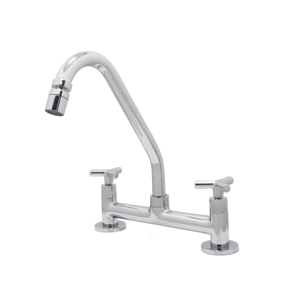 Torneira Misturador Cozinha Bancada Luxo Cromada 1/4V
