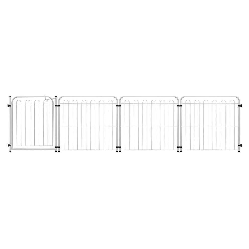 Cercado Pet Cachorro Caes Dobrável 3 Lados 69Cm Branco