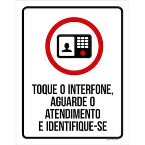 Kit 3 Placas Toque Interfone Aguarde Atendimento