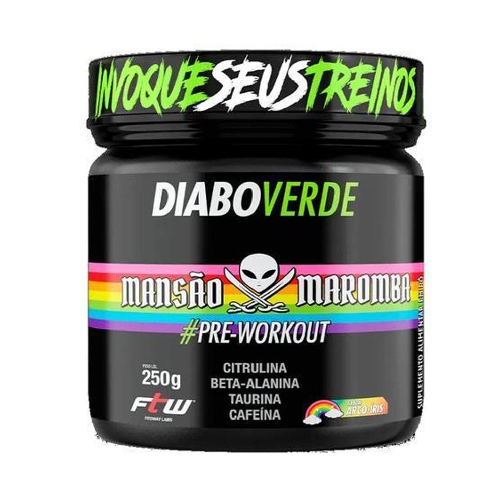 Diabo Verde Pre-Workout Arco-Íris 250G - Ftw