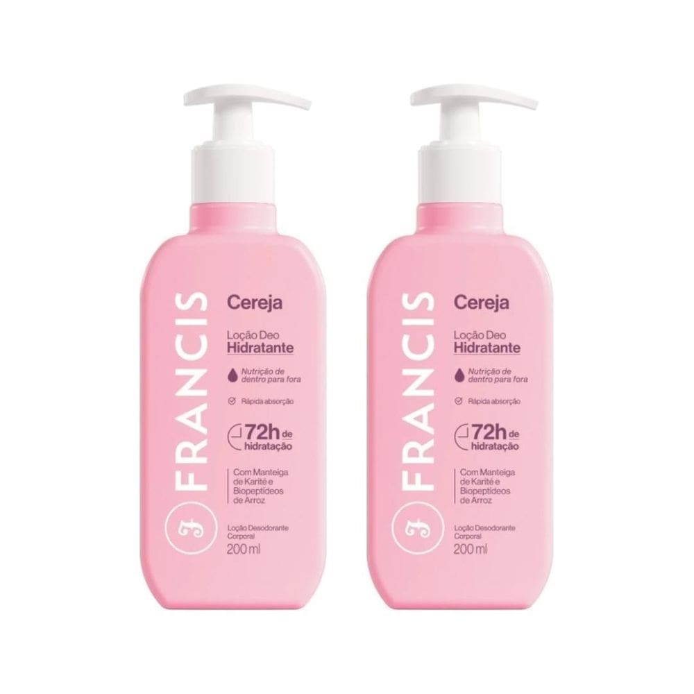 Hidratante Corporal Francis 200Ml Rosa - Kit C/2Un