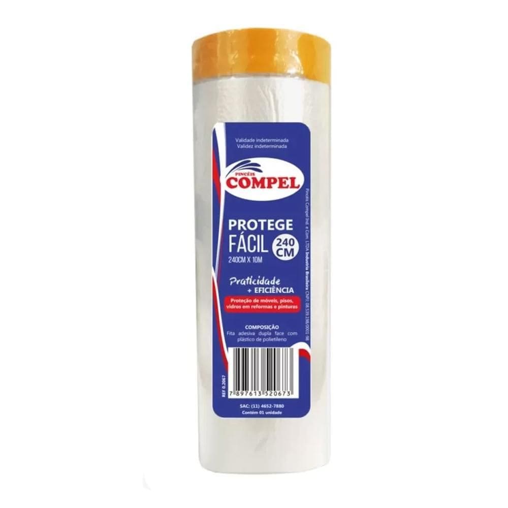 Plástico Filme Proteção Salva Pintura Mascaramento 240Cmx10M