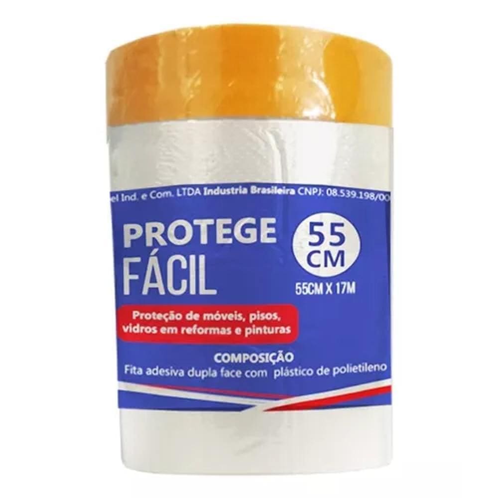 Plástico Filme Proteção Salva Pintura Mascaramento 55Cmx17M