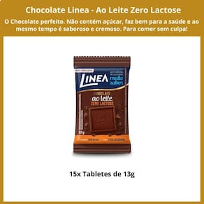 Chocolate Linea 15 De 13G Zero Açúcar Ao Leite Zero Lactose
