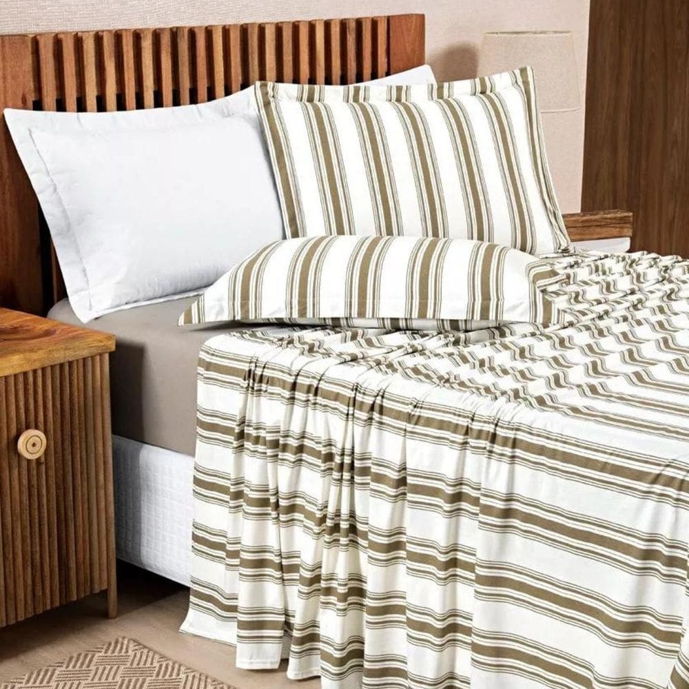 Conjunto Cama King Size Scarlett 100% Algodao Super Luxuoso