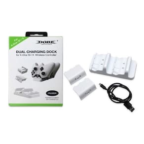 Carregador Controle Xbox One Dock + 2 Baterias 300Mah Dobe