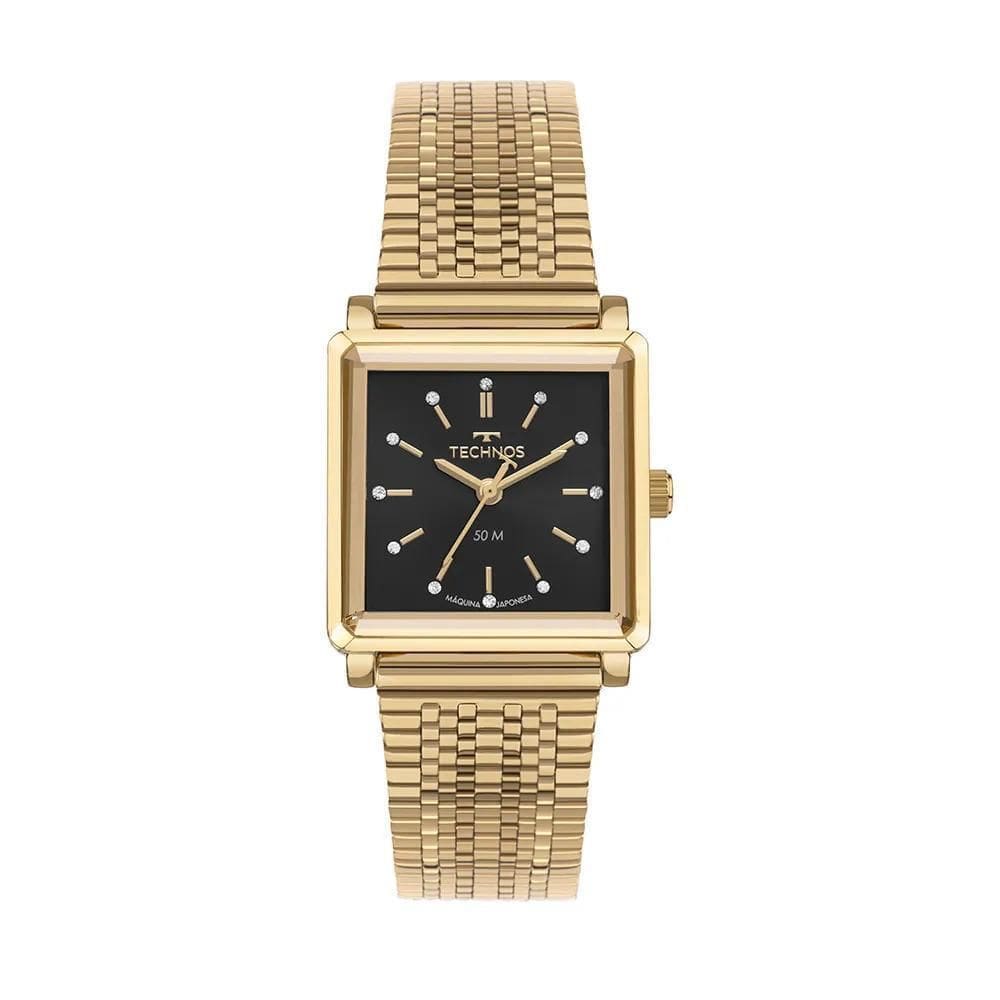 Relógio Technos Feminino Style Dourado - 2035Mzv/1P Preto