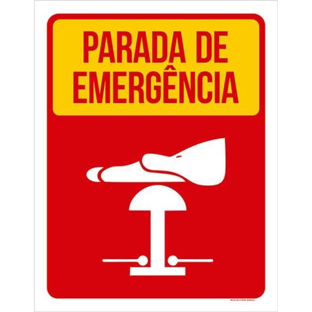 Kit 5 Placas Sinalização - Parade De Emergência