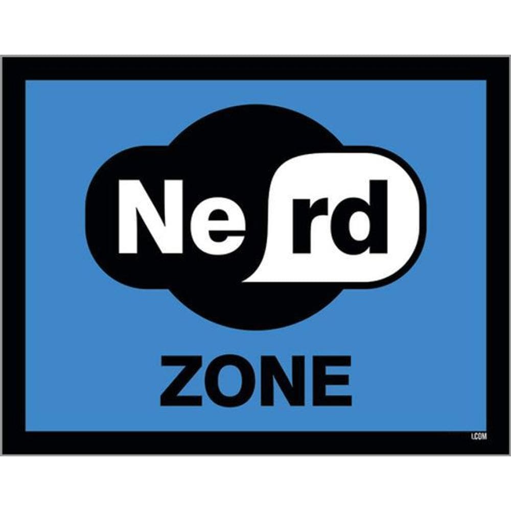 Kit 5 Placas Nerd Zone Wifi Azul 36X46