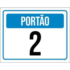 Kit 5 Placas Portão 2 Azul 36X46