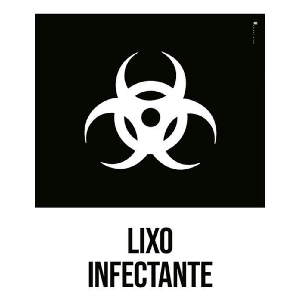 Kit 3 Placas Desenho - Lixo Infectante