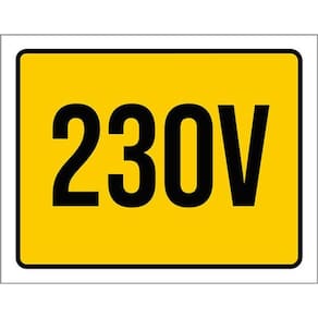 Kit 3 Placas De Sinalização - Atenção 230 Volts