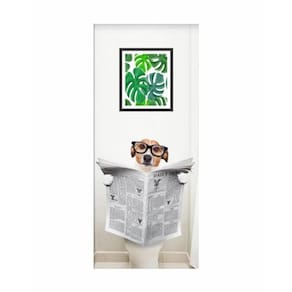 Adesivo Envelopamento Decorativo De Porta Cachorro Banheiro