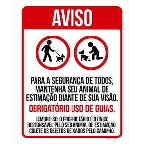 Kit 5 Placas Sinalização - Aviso Segurança Todos Uso Guias