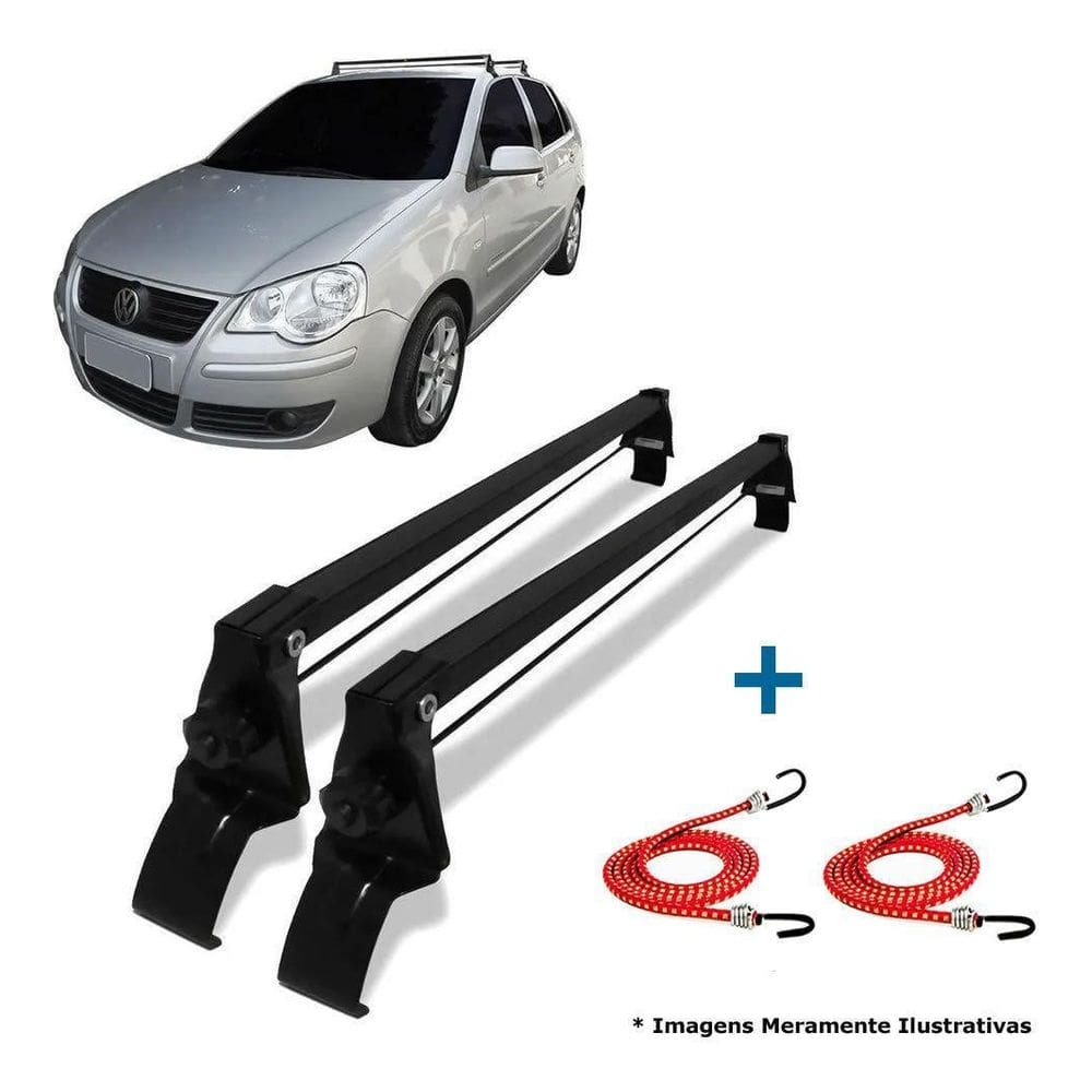 Rack Teto + 2 Elasticos Polo Sedan 4 Portas 2005 A 2012