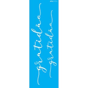 Stencil 10X30 - Palavras Lettering Gratidão Opa 3134