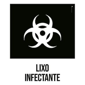 Kit 3 Placas Desenho - Lixo Infectante