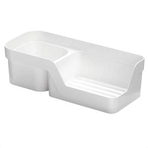 Porta Detergente E Esponja Liso Branco Cozinha 20,3X6X8,9