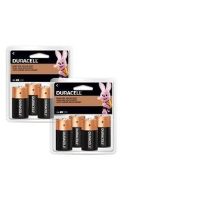 Kit 8 Pilhas C Media Duracell Alcalina Lr14 1.5V Brinquedo