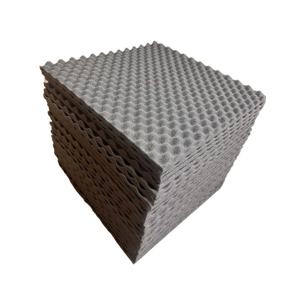 Espuma Acústica 50 X 50 X 2Cm Cx De Ovo - 20 Pl Anti Chamas