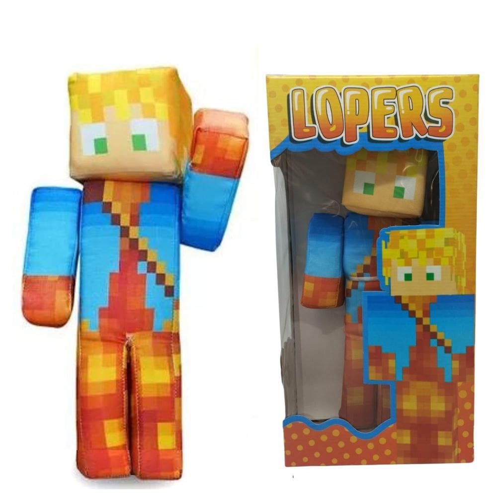 Boneco Lopers Youtuber Streamers Minecraft 35 Cm