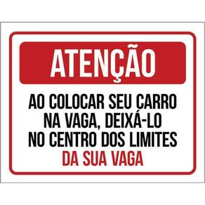 Kit 5 Placa Ao Colocar Carro Na Vaga Condomínio36X46