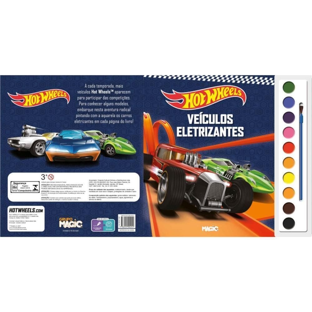 Livro Infantil Colorir Hot Wheels Aquarela 9786555004922