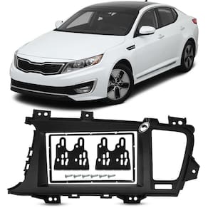 Moldura Painel 2 Din 7 Polegadas Optima 2010 Em Diante Preto