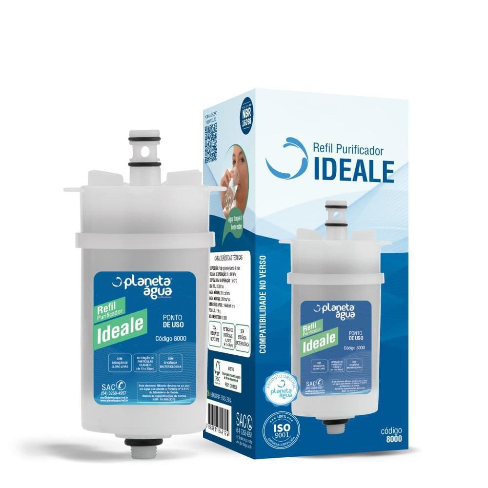 Refil Planeta Água Ideale 8000A Para Purificador Ideale